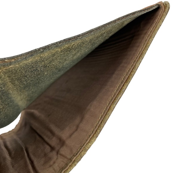 Vintage Genuine Leather Mens Wallet Single Bill Fold Snap Closure Change Pocket - Picture 9 of 11